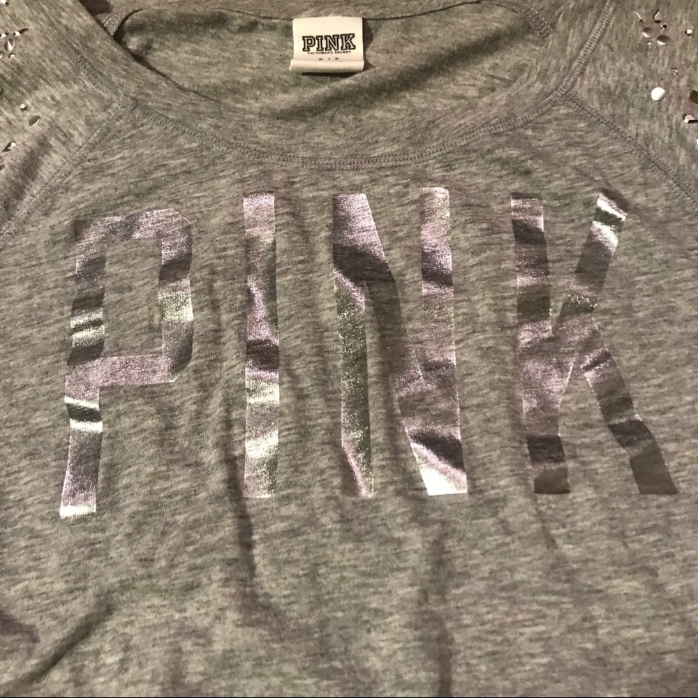 SOLD‼️ EUC‼️ VS Pink Embellished Longsleeve - Picture 5 of 5